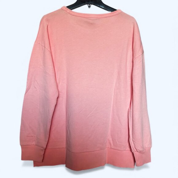 Buffalo David Bitton Women's Long Sleeve Pullover Pink Knit Sweatshirt Size M - Picture 4 of 4